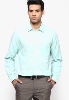 Turtle Solid Aqua Blue Formal Shirt