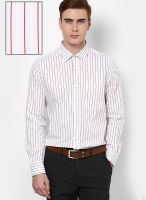 Turtle Striped Red Formal Shirt