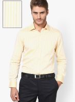 Turtle Striped Yellow Slim Formal Shirt