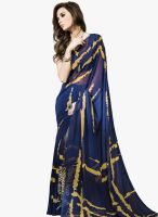 Vaamsi Blue Printed Saree