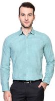 Van Heusen Men's Checkered Formal Green Shirt