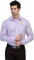 Vicbono Men's Solid Formal Purple Shirt