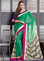 Vishal Green Printed Saree