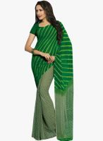 Vishal Green Printed Saree