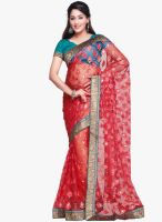 Vishal Maroon Embroidered Saree