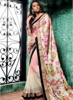 Vishal Pink Embroidered Saree