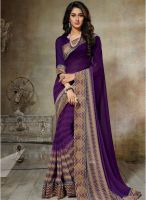 Vishal Violet Indigo Embellished Saree
