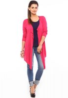 Vvoguish Pink Solid Shrug