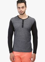 WYM Grey Solid Henley T-Shirts