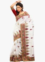 Xclusive Chhabra Off White Embroidered Saree