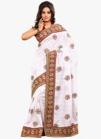 Xclusive Chhabra Off White Embroidered Saree