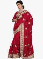 Xclusive Chhabra Red Embellished Saree