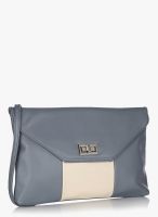 Zalora Dusky Blue/Cream Clutch