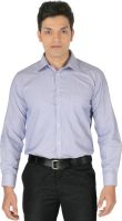 Zido Men's Striped Formal Blue Shirt