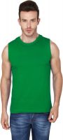 99Tshirts Solid Men's Round Neck Green T-Shirt