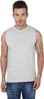 99Tshirts Solid Men's Round Neck Grey T-Shirt
