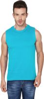 99Tshirts Solid Men's Round Neck Light Blue T-Shirt