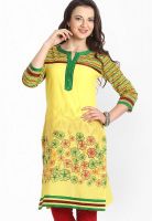 Aaboli Yellow Printed Kurta