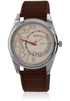 Adine Ad-6007 Brown/Silver Analog Watch