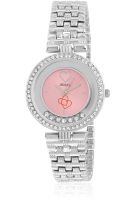 Adine Ad-633 Silver/Pink Analog Watch