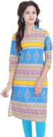 Anjani Casual Printed Women's Kurti(Blue)