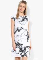 Arrow Woman Off White Colored Printed Shift Dress