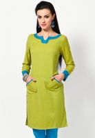 Aurelia 100% Cotton Green Kurti