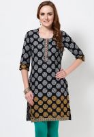 Aurelia Black Printed Kurtis