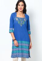 Aurelia Cotton Blue Kurti