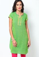 Aurelia Cotton Green Kurti