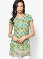 Aurelia Green Printed Kurtis