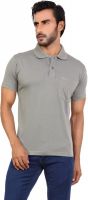 Awack Solid Men's Polo Neck Grey T-Shirt