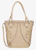 Bagkok Beige Polyurethane (Pu) Handbag