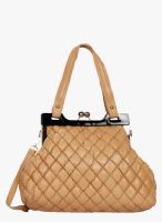 Bagkok Beige Polyurethane (Pu) Handbag