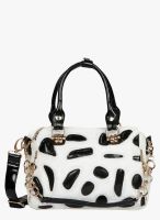 Bagkok Black/White Polyurethane (Pu) Handbag