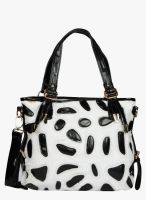 Bagkok White/Black Polyurethane (Pu) Handbag