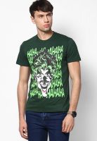 Batman Green Printed Round Neck T-Shirts