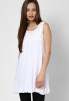 Biba Cotton Blend White Kurti