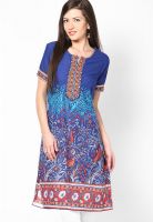 Biba Cotton Blue Kurti