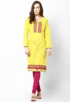 Biba Cotton Green Kurti