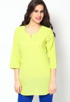 Biba Cotton Green Kurti