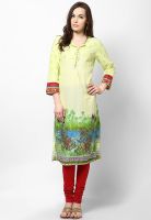 Biba Cotton Green Kurti