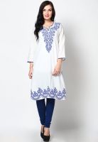 Biba Cotton Off White Kurti