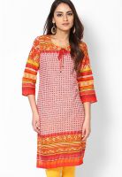 Biba Cotton Red Kurti