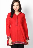 Biba Cotton Red Kurti