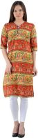 By Maaa Applique Women's Kurti(Multicolor)