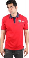 CKL Solid, Printed Men's Polo Neck Red T-Shirt
