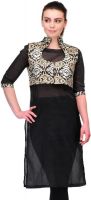 Cenizas Party Self Design Women's Kurti(Black)