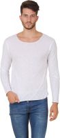 Cherymoya Solid Men's Round Neck White T-Shirt