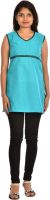 Dfolks Casual Woven Women's Kurti(Blue)